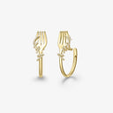 Spaghetti Fork Hoop Earrings