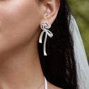 Rose Ribbon Earrings