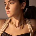 Ribbon Leaf Butterfly Necklace