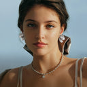 Grey Iris Blossom Earrings