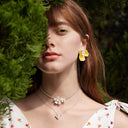 Yellow Iris Blossom Earrings