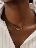 Chopsticks Necklace-14K gold