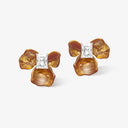 Iris Blossom Earrings (Brown)