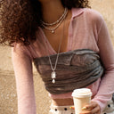Crystal Drop Watch Necklace