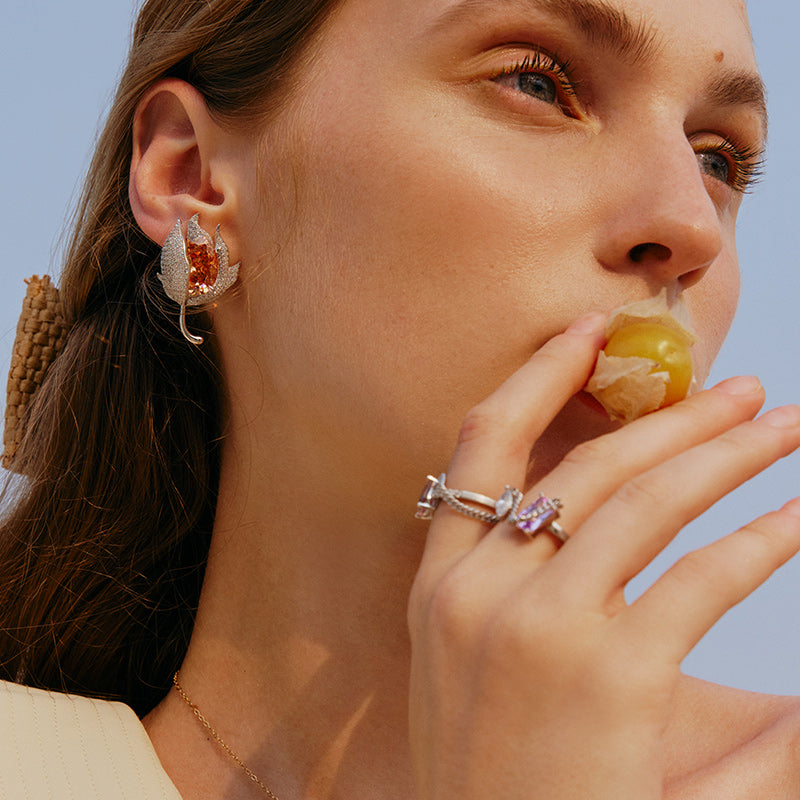 Lantern Plant Earrings