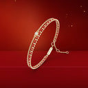 Red String Bracelet - 14K Gold Diamond