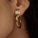Spaghetti Fork Hoop Earrings