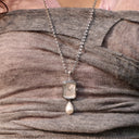 Crystal Drop Watch Necklace
