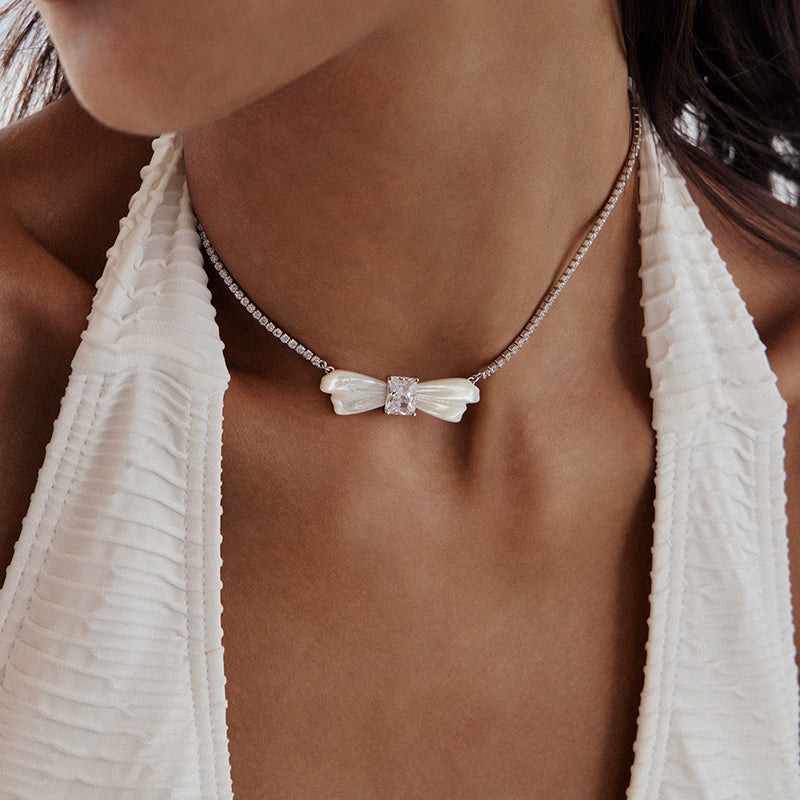 Crystal Bowknot Necklace