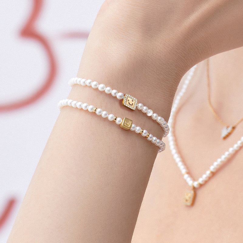 Smiley Face Diamond Bracelet