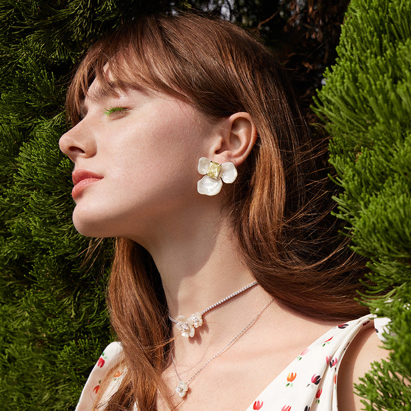 Iris Blossom Earrings/Clips – HEFANG