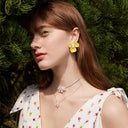 Iris Blossom Earrings (Yellow)