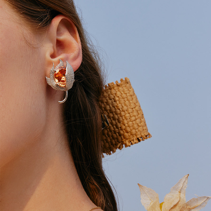 Lantern Plant Earrings