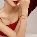 Red String Bracelet - 14K Gold Diamond