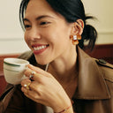Iris Blossom Earrings (Brown)