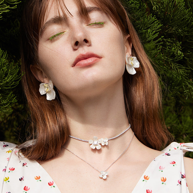 Iris Blossom Earrings/Clips – HEFANG