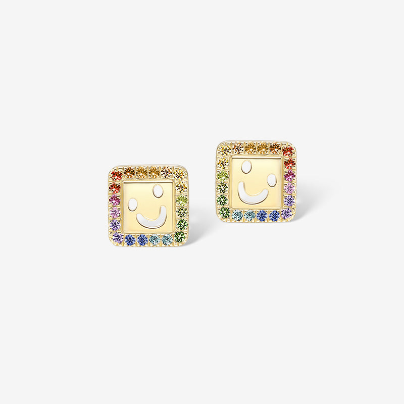 Smiley Face Stud Earring