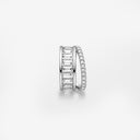 Layered Ice Crystal Ear Cuff