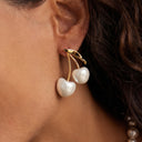 Cream Cherry Earrings