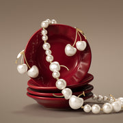 Cream Cherry Earrings