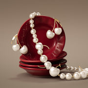 Cream Cherry Necklace