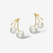 Cream Cherry Earrings