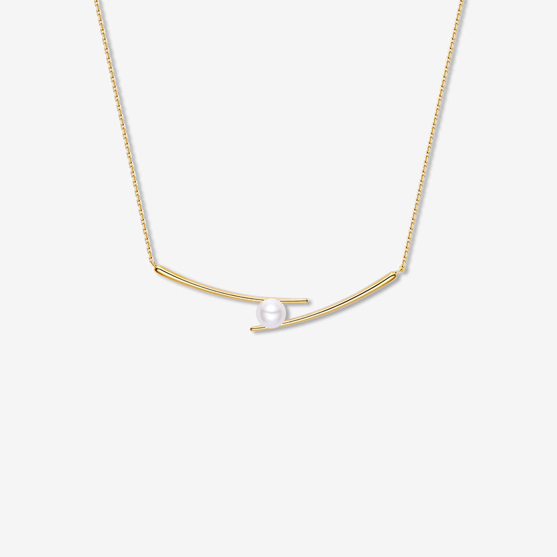 Chopsticks Necklace-14K gold